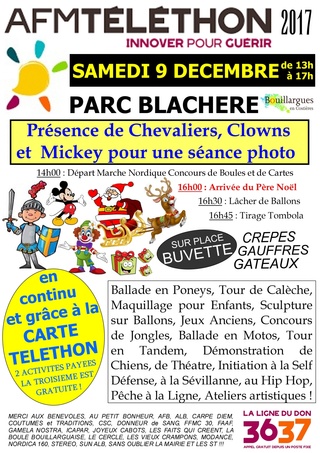 Samedi 9 décembre - Téléthon à Bouillargues - Bâptèmes moto Affich11
