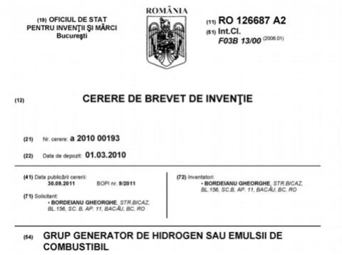 Gheorghe Bordeianu Inventii Solutii Tehnice