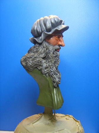BUSTE de LEONARD DE VINCI sculpté par JEAN - CLAUDE BESENYEI Dcam0044
