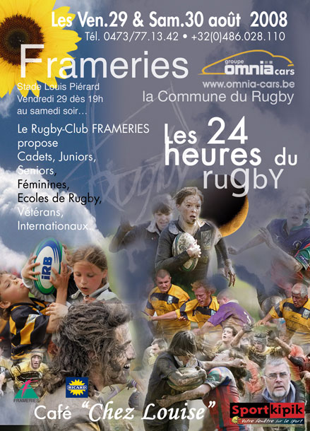 à Frameries les 28 et 29 août pour les 24h du rugby 24h10