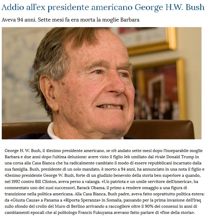 Addio a George H.W. Bush  Bush10