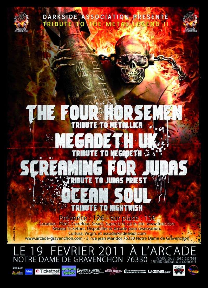 thez four horsemen/megadeth uk/screaming for judas /ocean so Arcade26