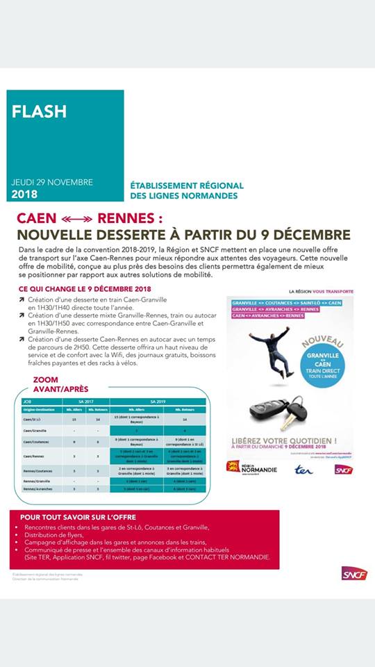 Ce qui va changer sur Rennes-Caen à partir du 9 décembre 2018 Flash_10