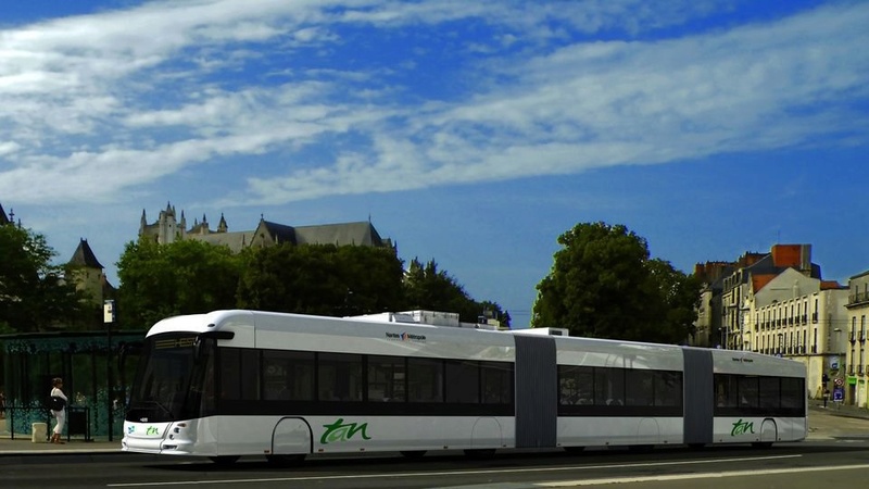 Nantes arrivée du 1er e-busway Nantes15