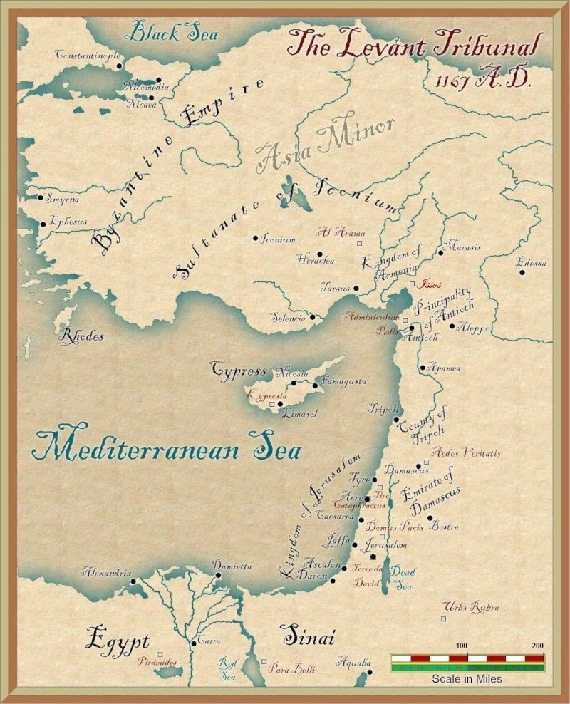 Mapa del Tribunal de Levante (en 1167) Levant11