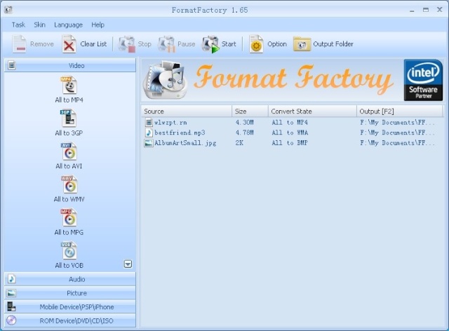 حصريا البرنامج الرائع والمجانى للتحويل بين جميع الانساق FormatFactory 1.90 فى اصداره الاخير Ffscre10