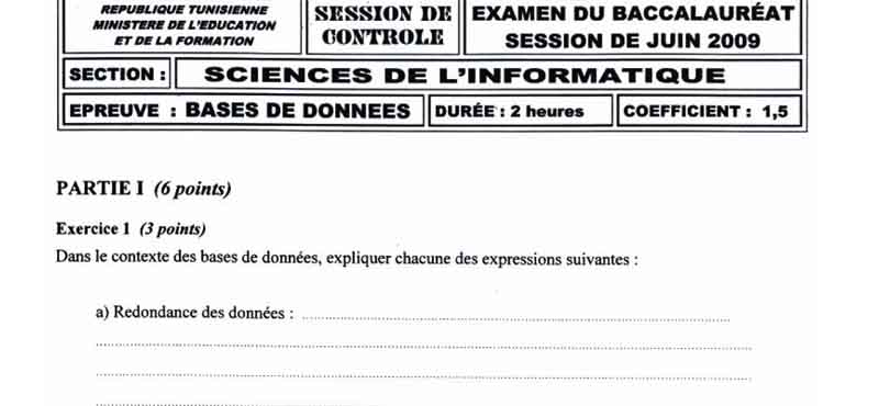 Devoirs Bac Info 4em Informatique 2009 Bd_inf10