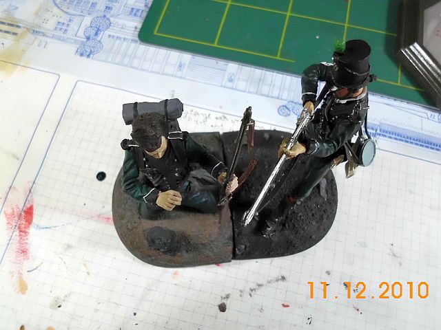 Almond Sculptures - Sergeant der 95the Rifles, 90mm Zinn - Baubericht - FERTIG 290