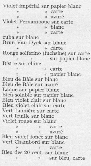 Questions de couleurs (utilisées par l'Atelier en 1896) Nuance11