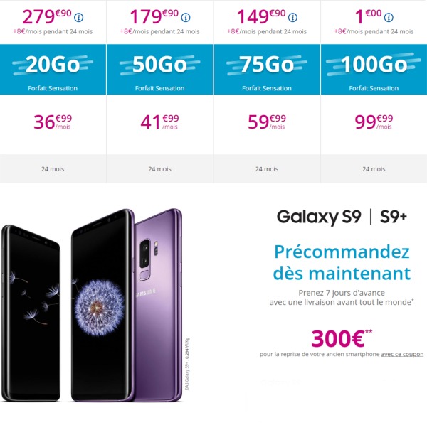bouygues - Les Samsung Galaxy S9 et S9+ en précommande à partir d'1€ chez Bouygues Telecom Galaxy11