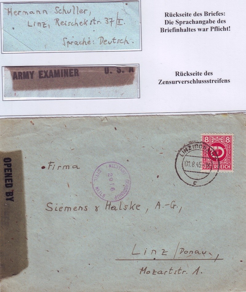 Posthornzeichnung  -  ANK 697-713  -  Belege 1945_811