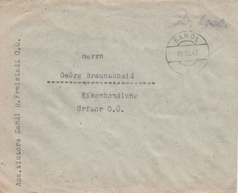 Osterreich - Österreich 2. Währungsreform 10.12.1947 - Belege Img54