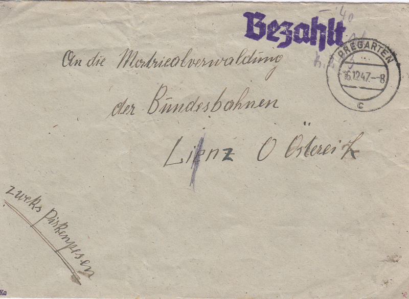 Osterreich - Österreich 2. Währungsreform 10.12.1947 - Belege Img63