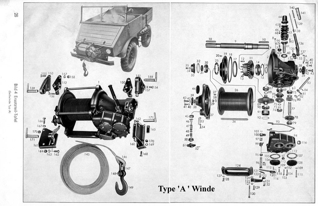 pièce treuil mercedes Unimog12