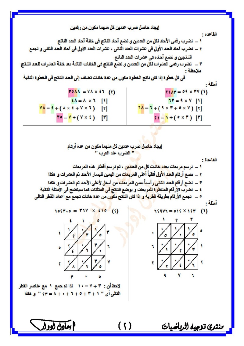 طرق مبتكرة لضرب الاعداد Page_087