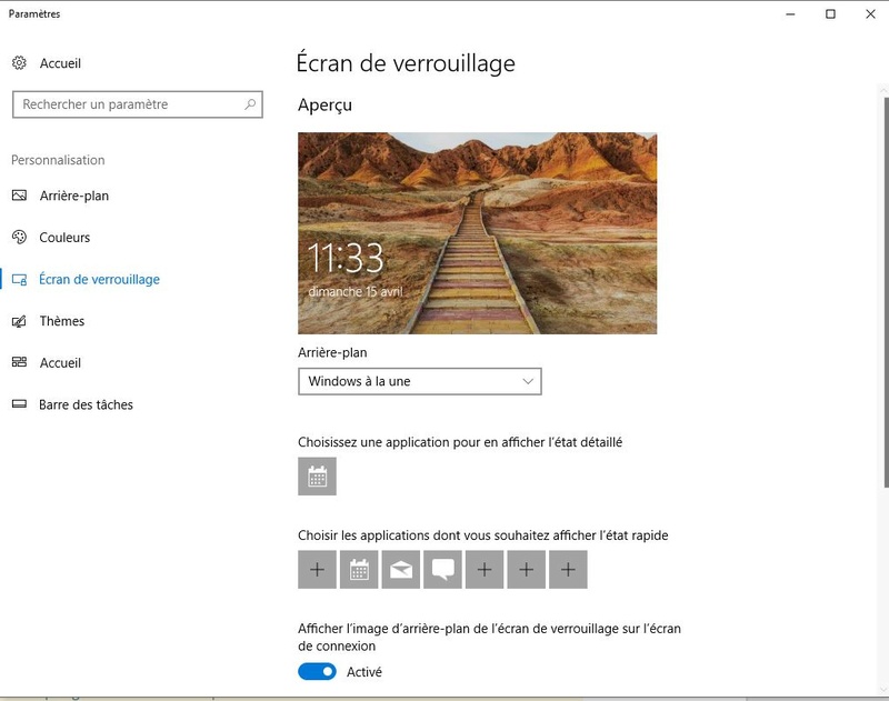 Récupérer l'image d'accueil de Windows 10 Paramy10