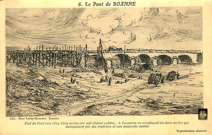 CPA avant les ponts suspendus de Marc Seguin, les bacs à traille Pont1810