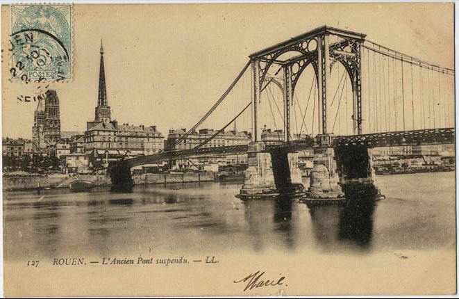 Vieux papiers et CPA : les ponts suspendus de Marc Seguin Rouen_11