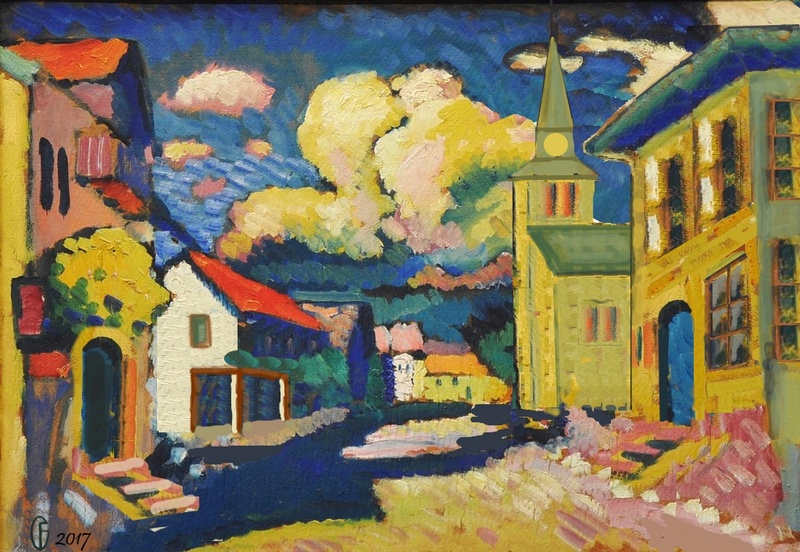 Et si Van Gogh était venu lui-aussi à La Bazouge? (Collages et pastiches) Y_190812