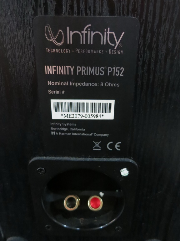 Infinity Primus P152 Bookshelf Speaker Img_0614