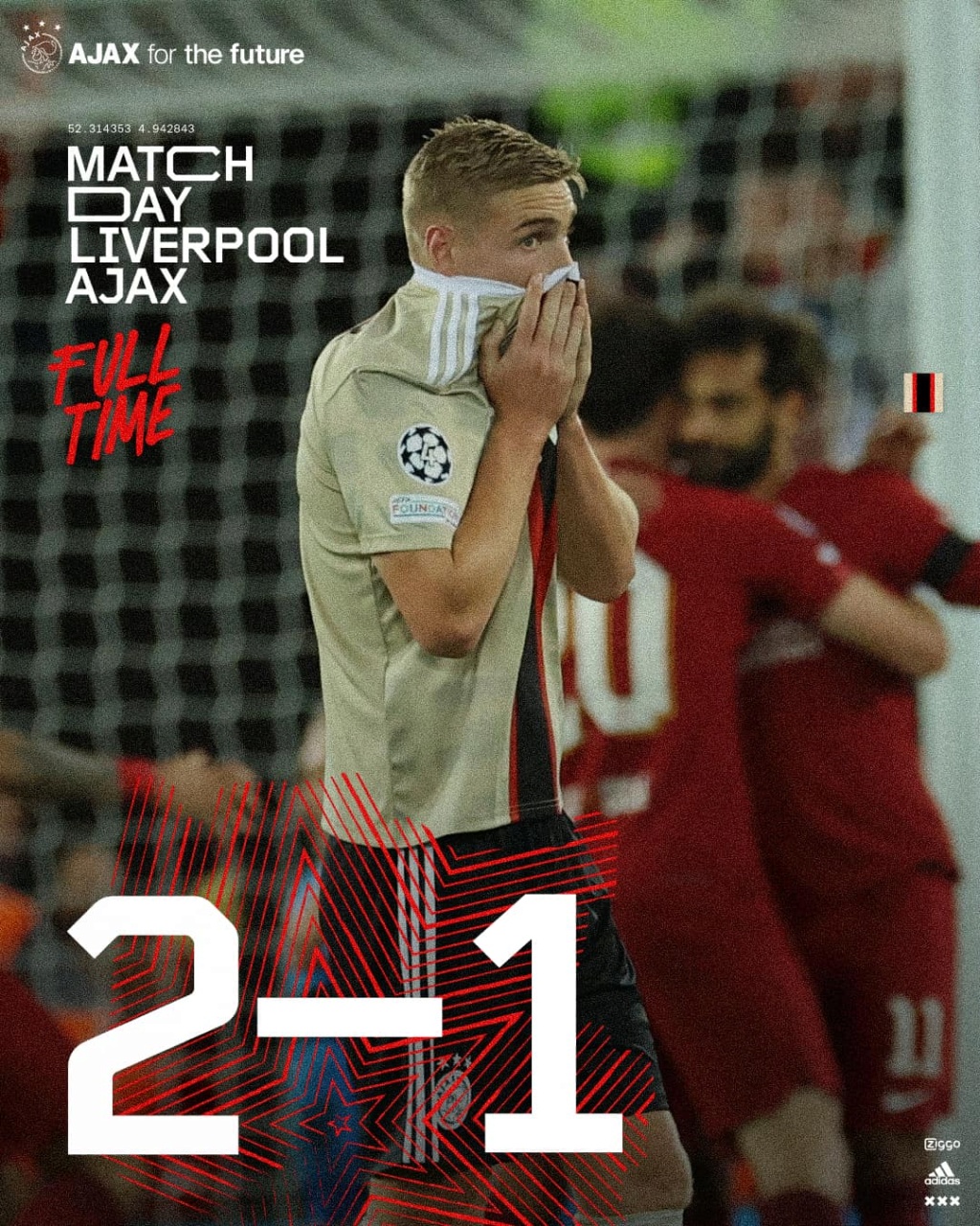 06. Spieltag der Champions League 2022/23 »13.09. 2021 16:00 » FC Liverpool - AFC Ajax Amsterdam 2:1 (1:1) 30695310
