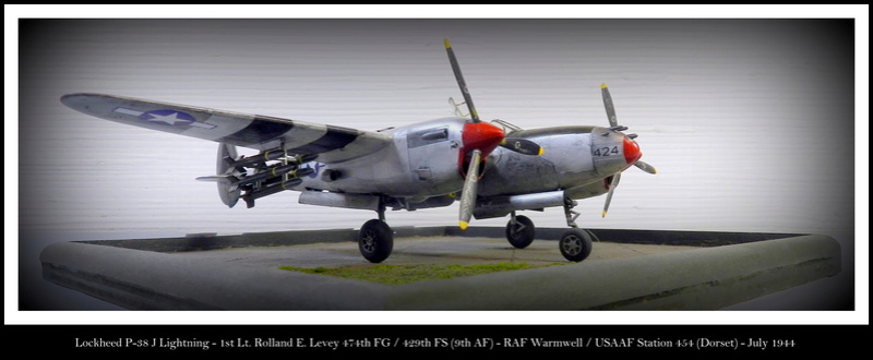  (VITRINE PROJET AA)P-38 J Lightning -1st Lt. Rolland E.Levey 474th FG/429th FS/9th AF 1/48 A00010