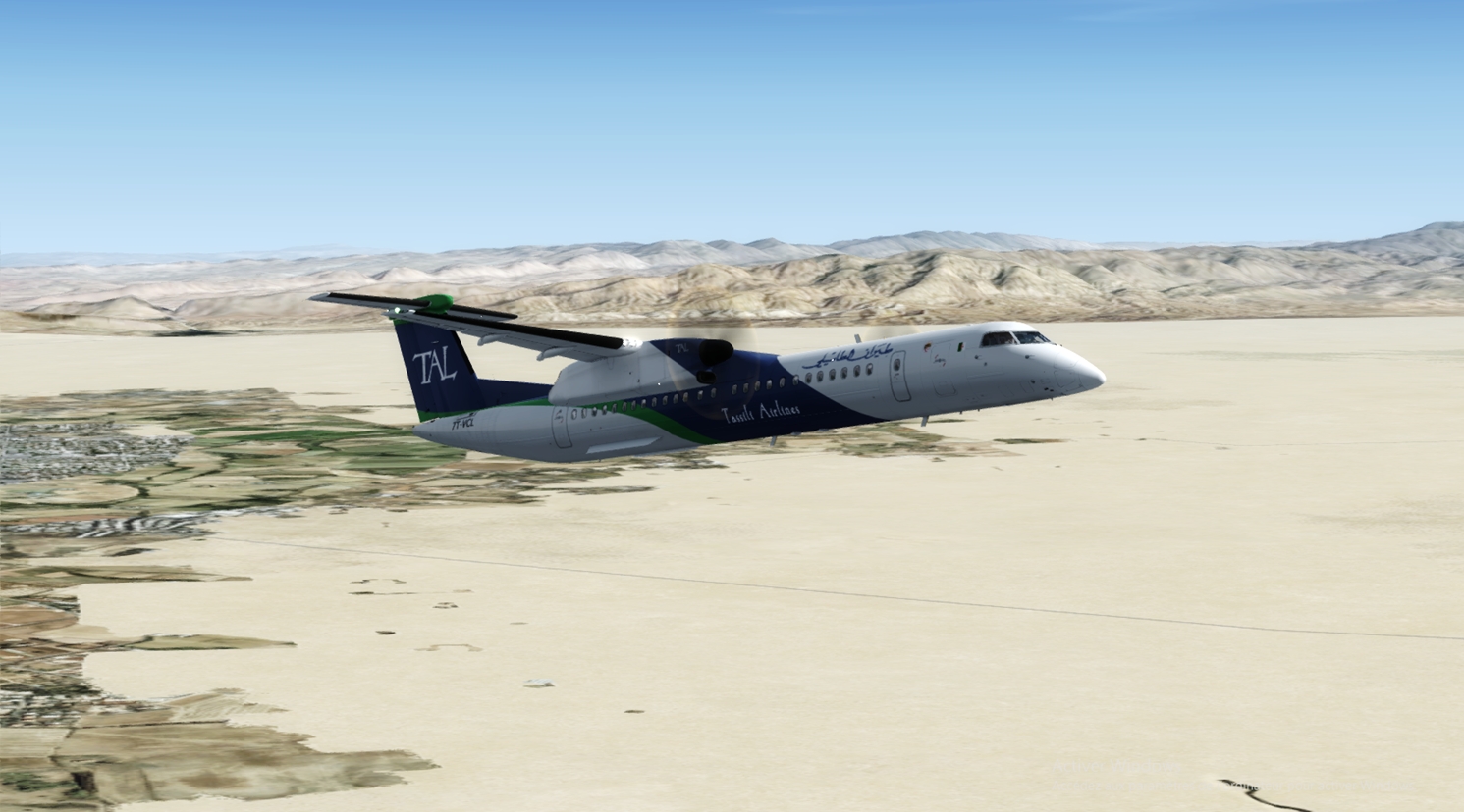 Biskra (DAUB) a Alger (DAAG) Tassili DASH 8 Q400 T1010