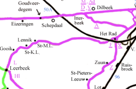 L Tramlijn L (Brussel Rouppeplein) – (Zuid) – (Kuregem) – (Veeweide) – (Het Rad) – St.Kwintens-Lennik – Gooik – Leerbeek Screen11