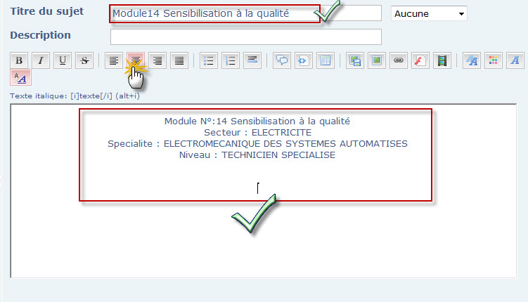 Comment écrire un sujet  dans le forum 27-04-12