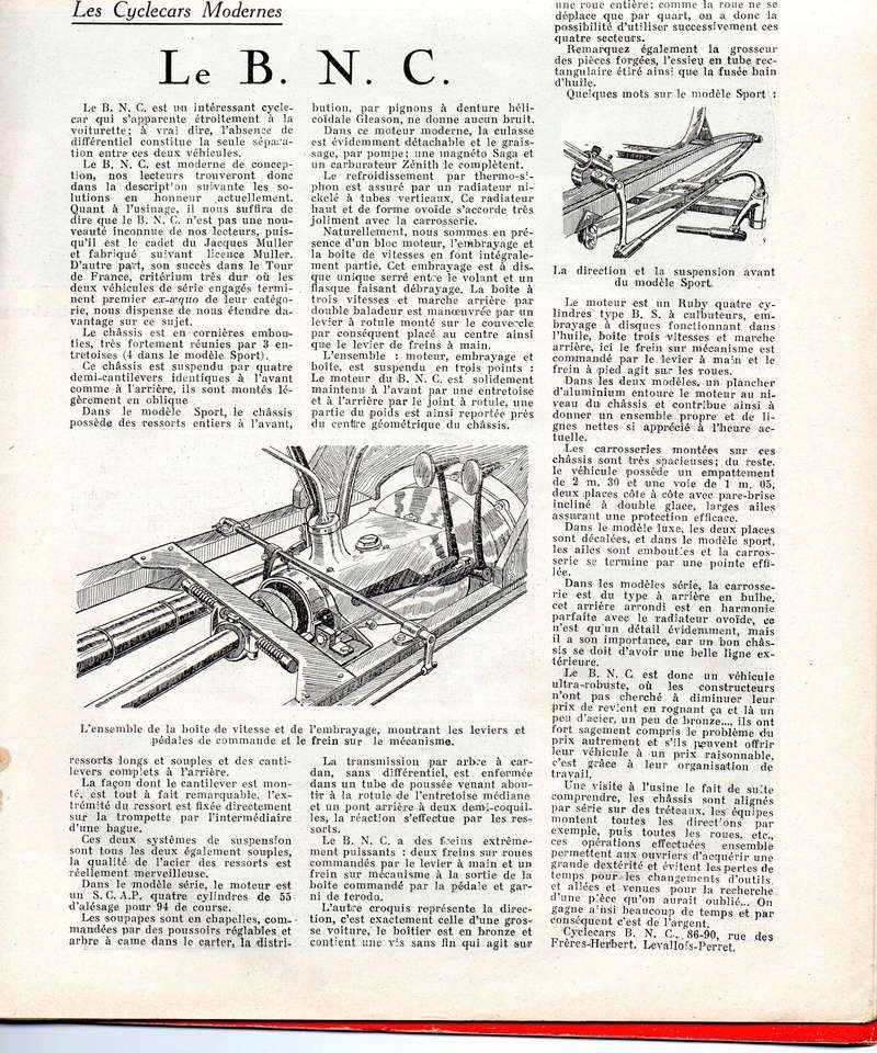 BNC B.N.C. Bollack, Netter et Cie cyclecar - Page 20 Bnc_110