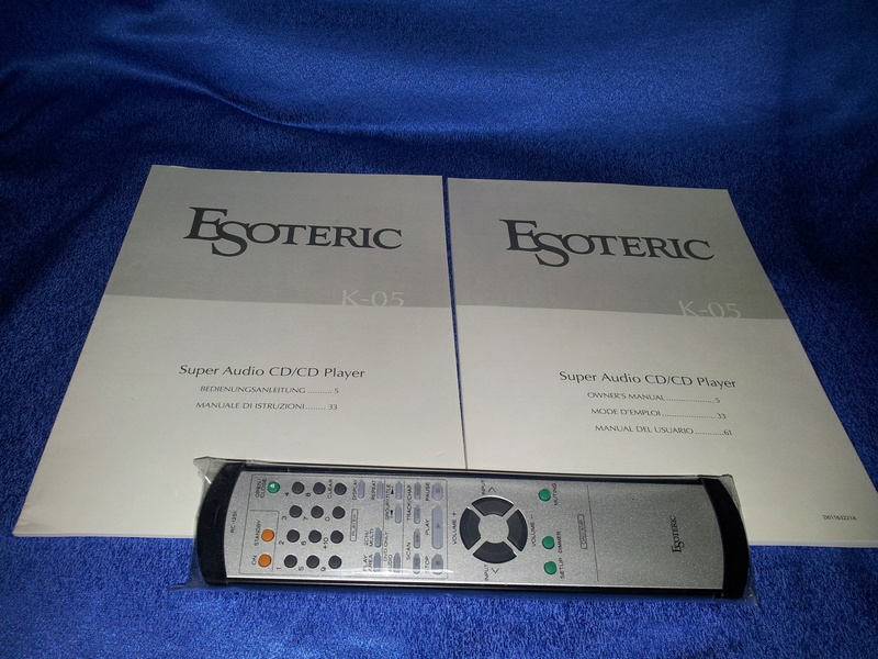 Esoteric K-05 SACD player/Dac ( used )-sold 20180318