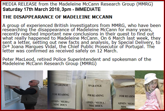 LETTER TO PORTUGAL, SENT IN MARCH 2018  The Disappearance of Madeleine McCann: New evidence of what happened to her Peters10