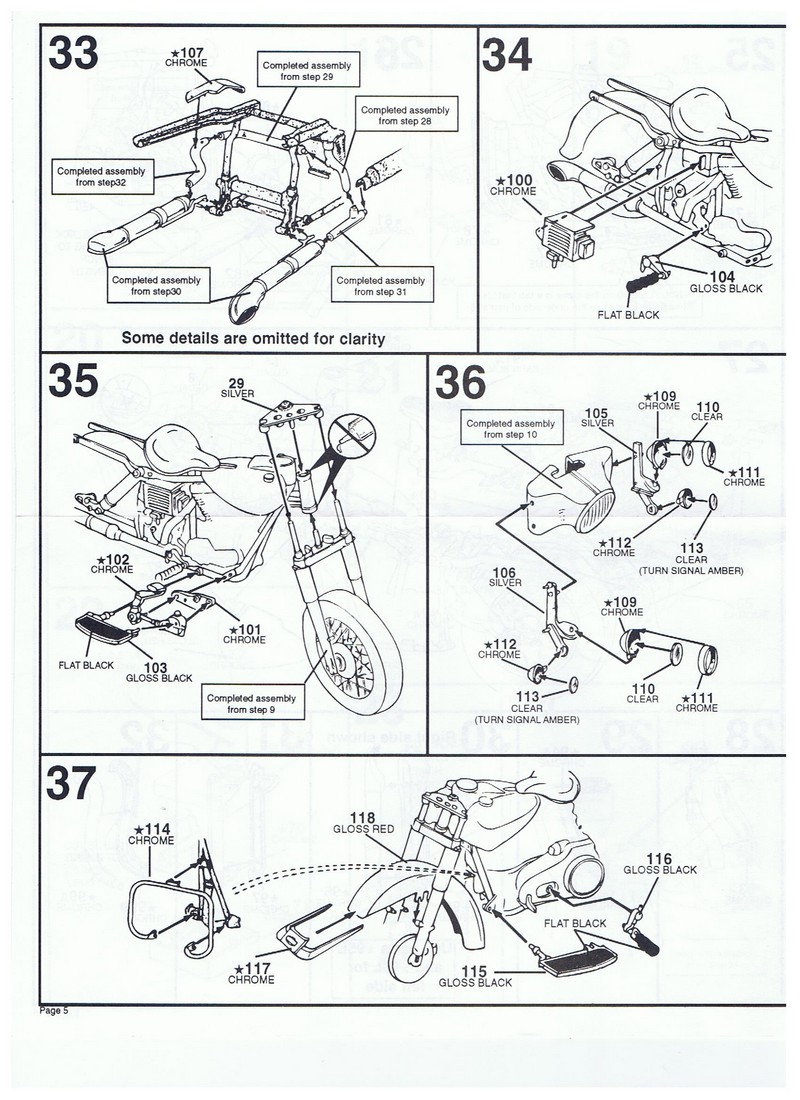 Projet Harley-Davidson Électra Glide - Échelle 1:8 No 85-7308 00612