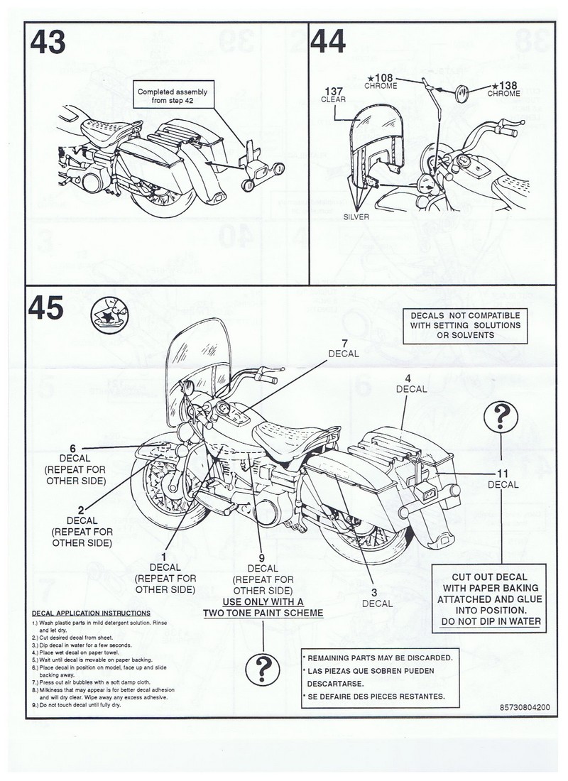 Projet Harley-Davidson Électra Glide - Échelle 1:8 No 85-7308 00812