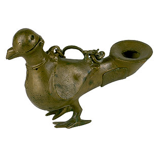 Brass Lamp in the Shape of Pigeons 20007910