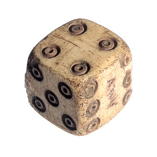 Dice from Backgammon Game 73-1-c10