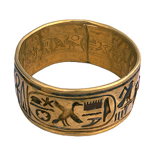 Bracelet, Inscribed Inside and Outside, of King Psusennes the First Em-0-010