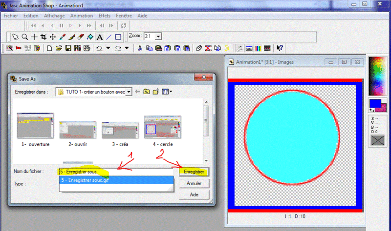 Tuto N° 1- CREATION d'un GIF simple avec AS 15114910