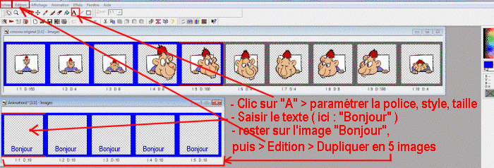 Tuto 7 : Modifier ou personaliser un gif animé (image animée) avec Animation Shop 98301310