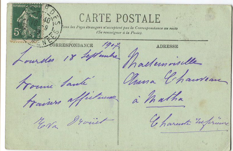 Tarifs postaux en mars 1907 13700110