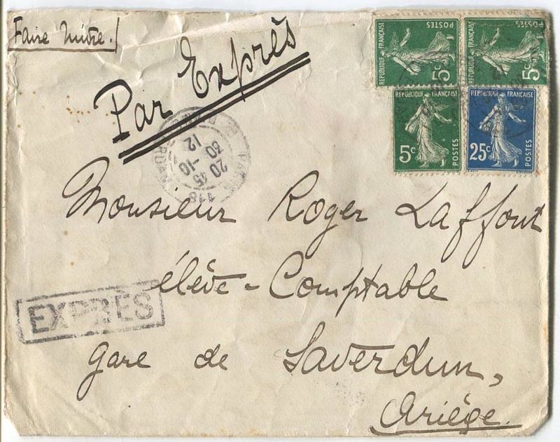 Tarifs postaux en mars 1907 Cs00910