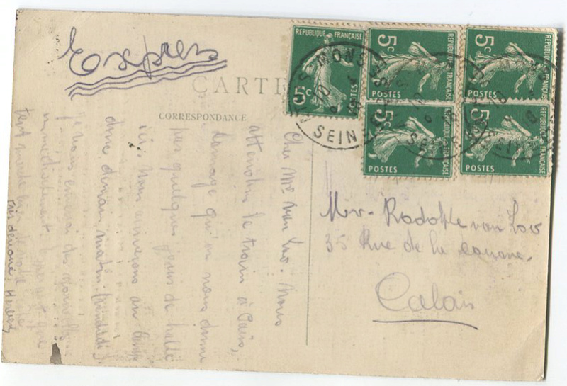 Tarifs postaux en mars 1907 Expres10