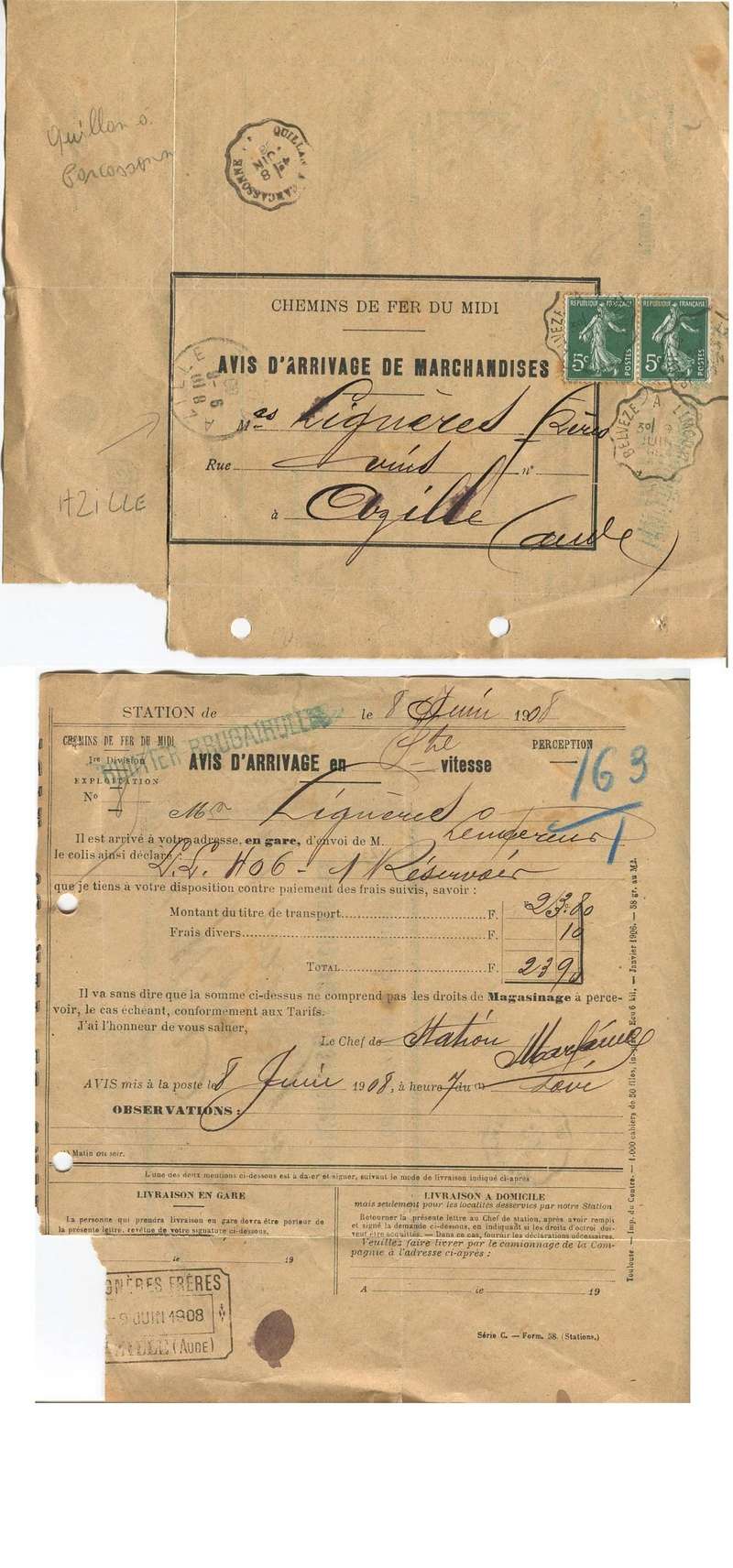 Tarifs postaux en mars 1907 Sncf10