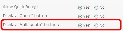 How to use Multi-quote buttons 211