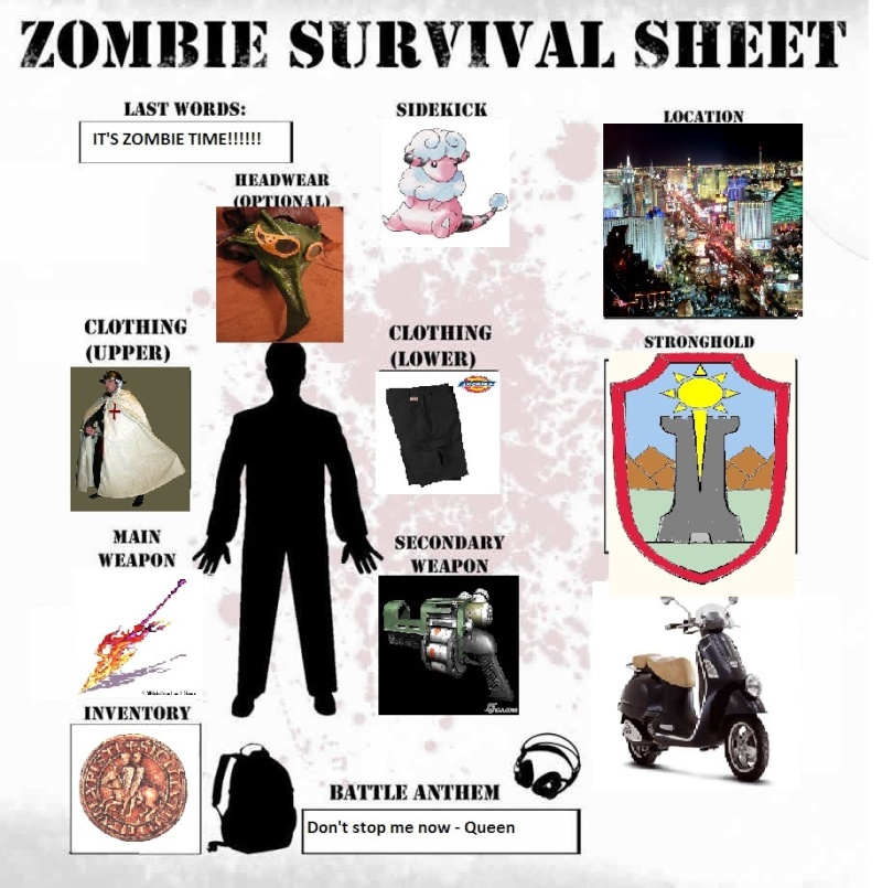 Zombie survival sheet Zombie10