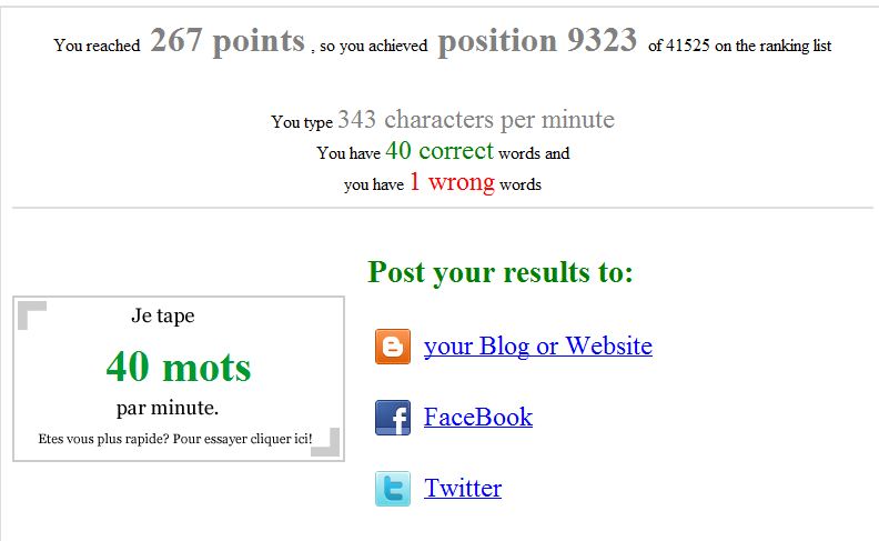French Typing Test Eee10