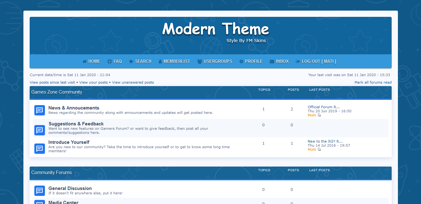 [Release] phpBB3 - Modern Blue Mod10