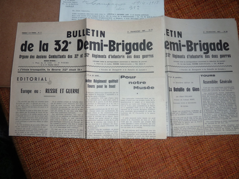 Lot documents 31 ri 32 ri 1ère guerre 2ème guerre P1100014