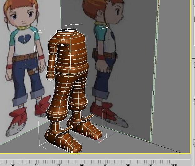 تجربة سريعة لتصميم شخصية كرتونية من كرتون (ابطال الديجيتال)3D MAN التصميم اكتمل تقريبا 210