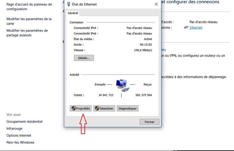 ECoS - Configuration de connexion dans Windows 8 & 10 pour l'ECoS &  pour d'autres centrales (par ex Marklin) Connex11